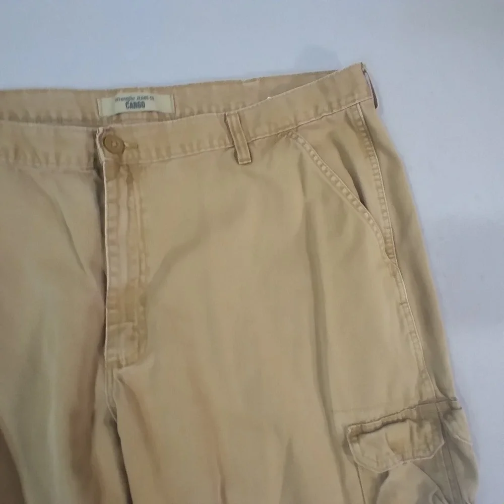 Wrangler cargo pants men's 42 x 30 light brown cotton outdoor camping hiking